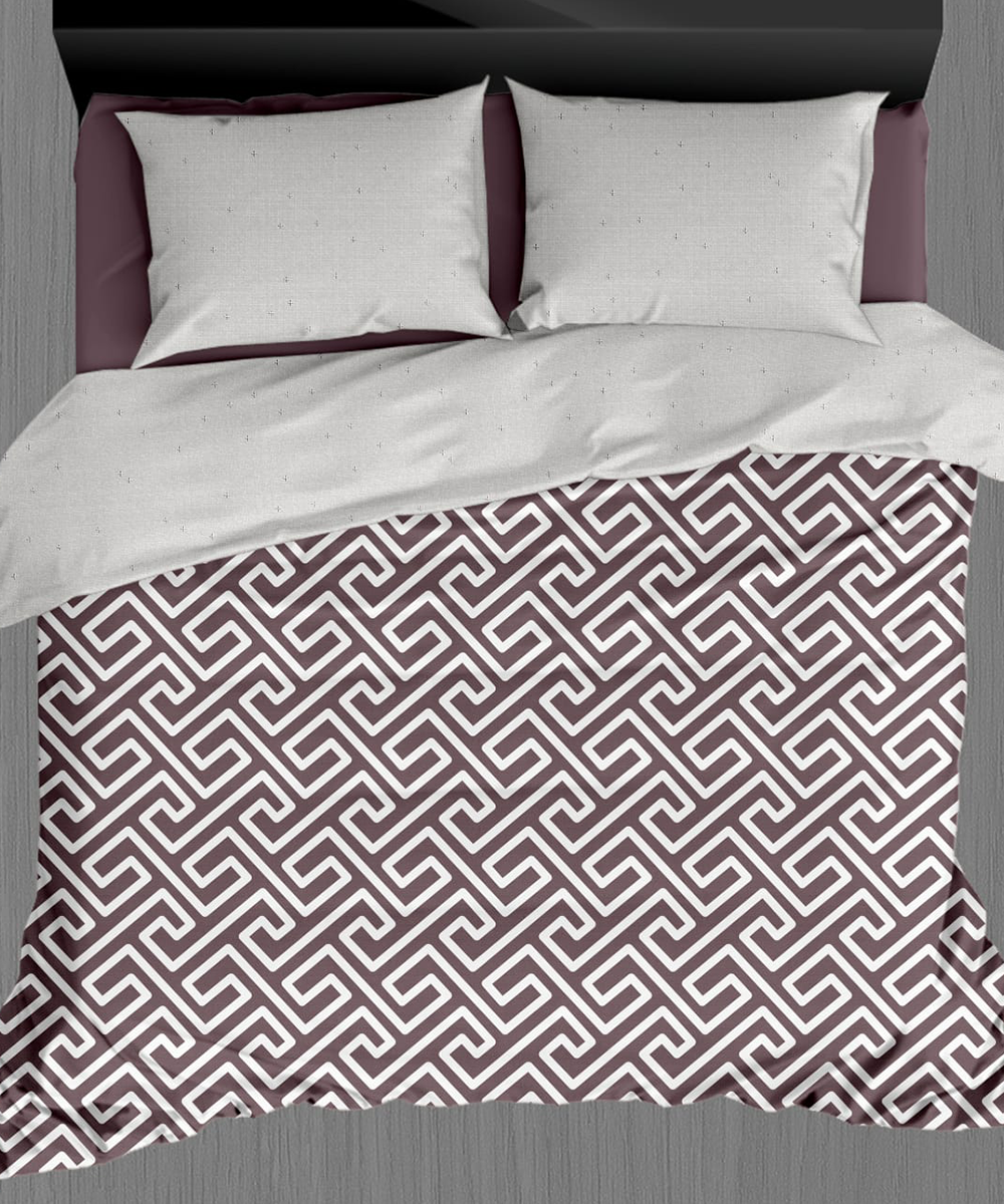 Vintage Reversible Quilt (2 Designs in 1) – Mocha Maze