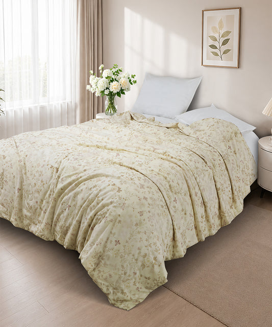 Linen Cotton Dohar – Ivory Meadow