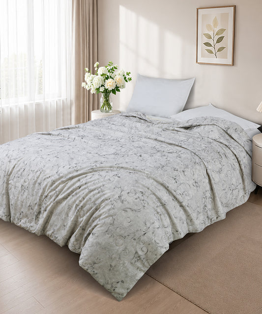 Linen Cotton Dohar – Pearl Scroll