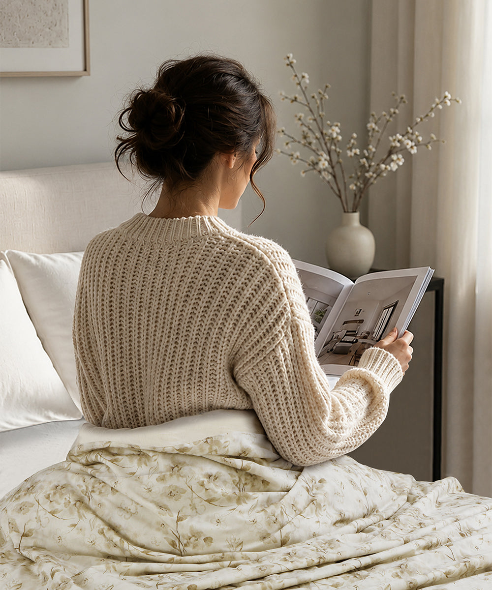 Linen Cotton Dohar – Desert Bloom