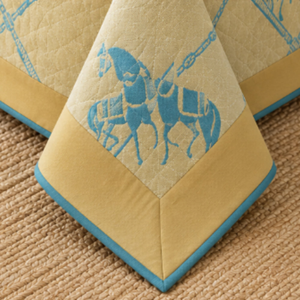 Equestrian Lattice Buttercup Linen Cotton Dohar