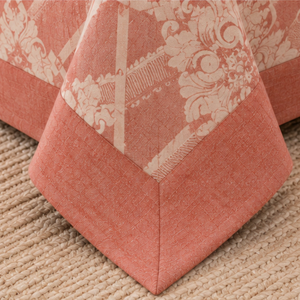 Blush Trellis Damask Linen Cotton Dohar