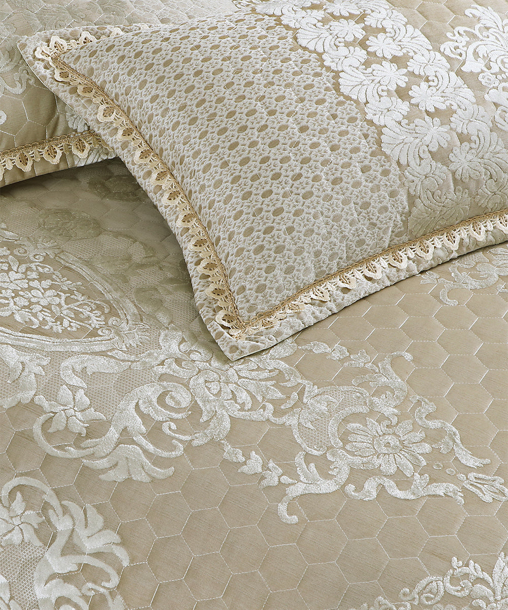 Verona Champagne Ivory Bedcover