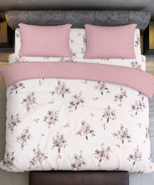 Moon Drape Quilt Bedding Set (4 Pcs) – Rose Bouquet