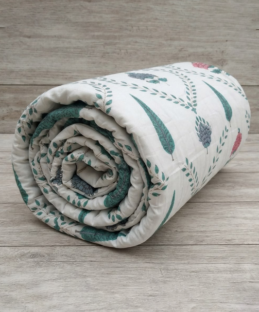 Saffron Dohar – Botanical Breeze | Reversible All-Weather Dohar