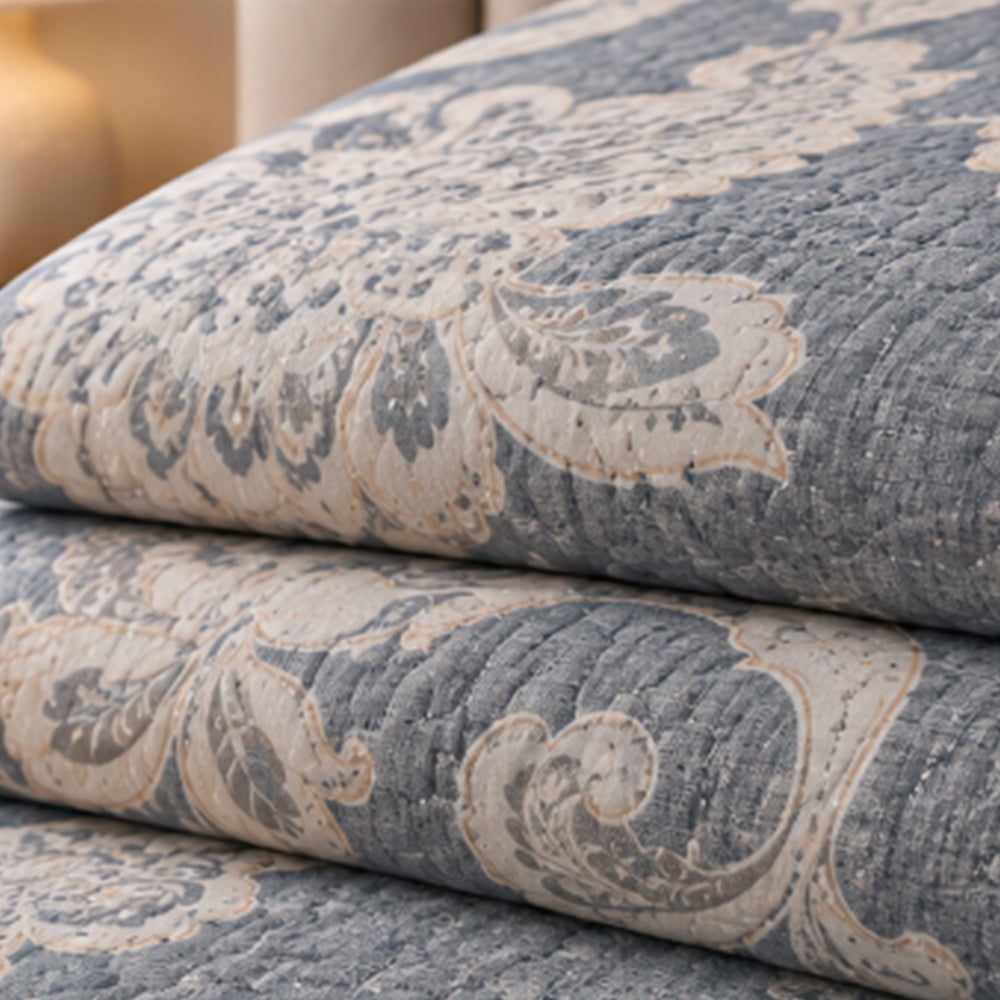 Heritage Teardrop Blue Cotton Linen Dohar