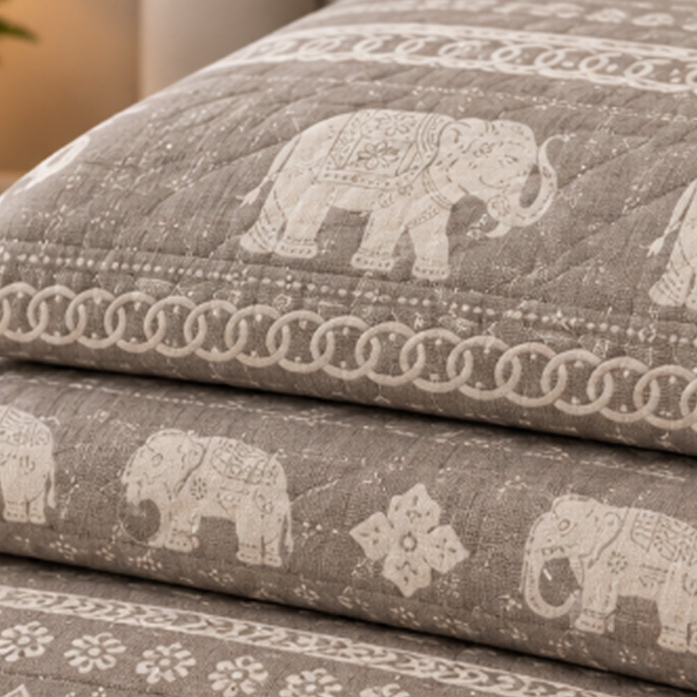 Taupe Royal Tusker Linen Cotton Dohar