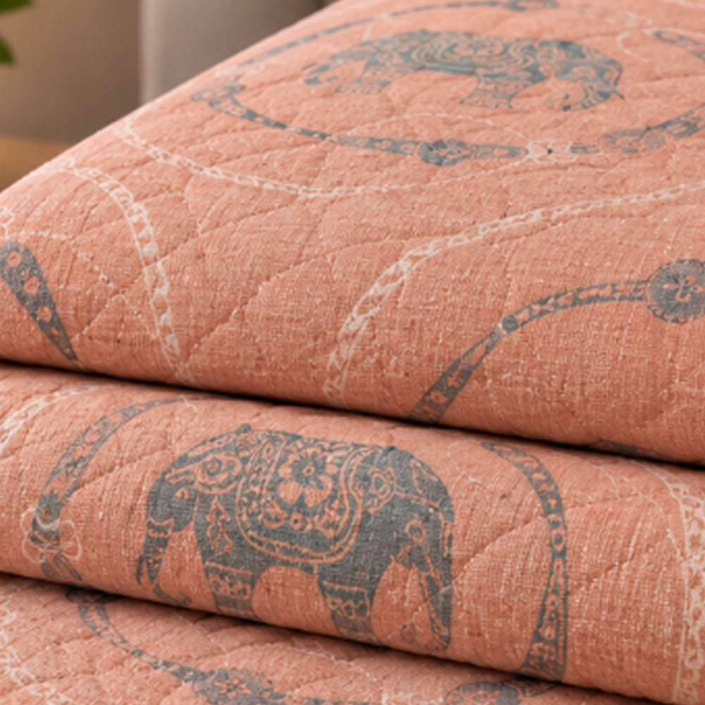 Gaja Blush Heritage Linen Cotton Dohar