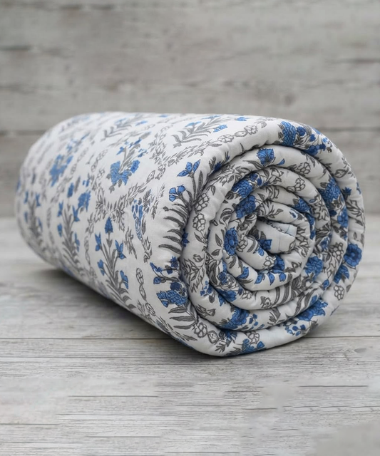 Saffron Dohar – Blue Botanica | Reversible All-Weather Dohar