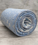 Saffron Dohar – Blue Blossom | Reversible All-Weather Dohar