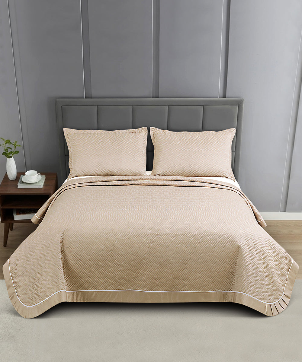 Elegance Bedcover Collection – Sand Beige