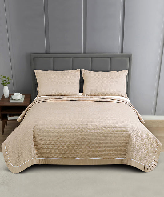 Elegance Bedcover Collection – Sand Beige