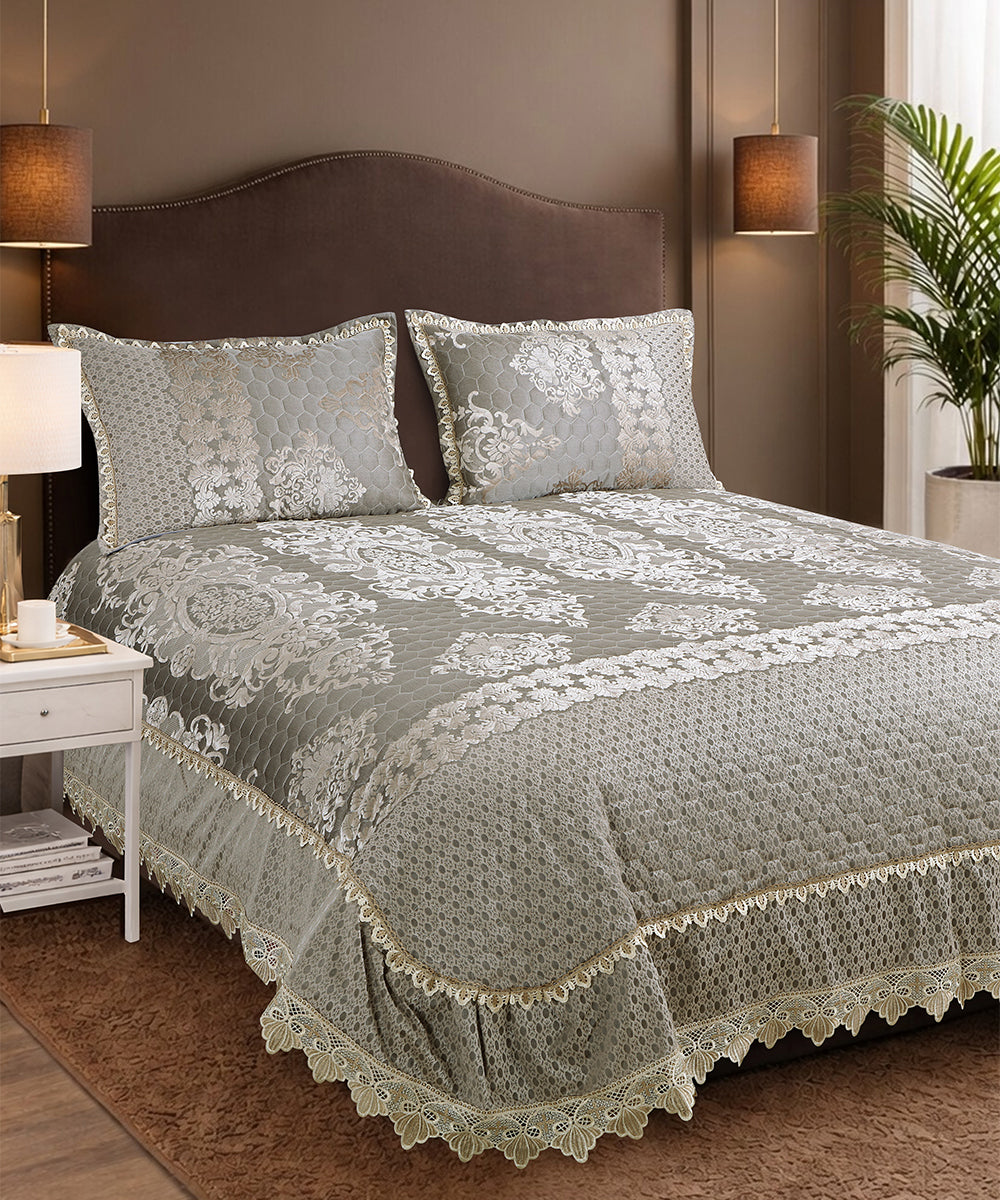 Celestia Silver Sage Bedcover