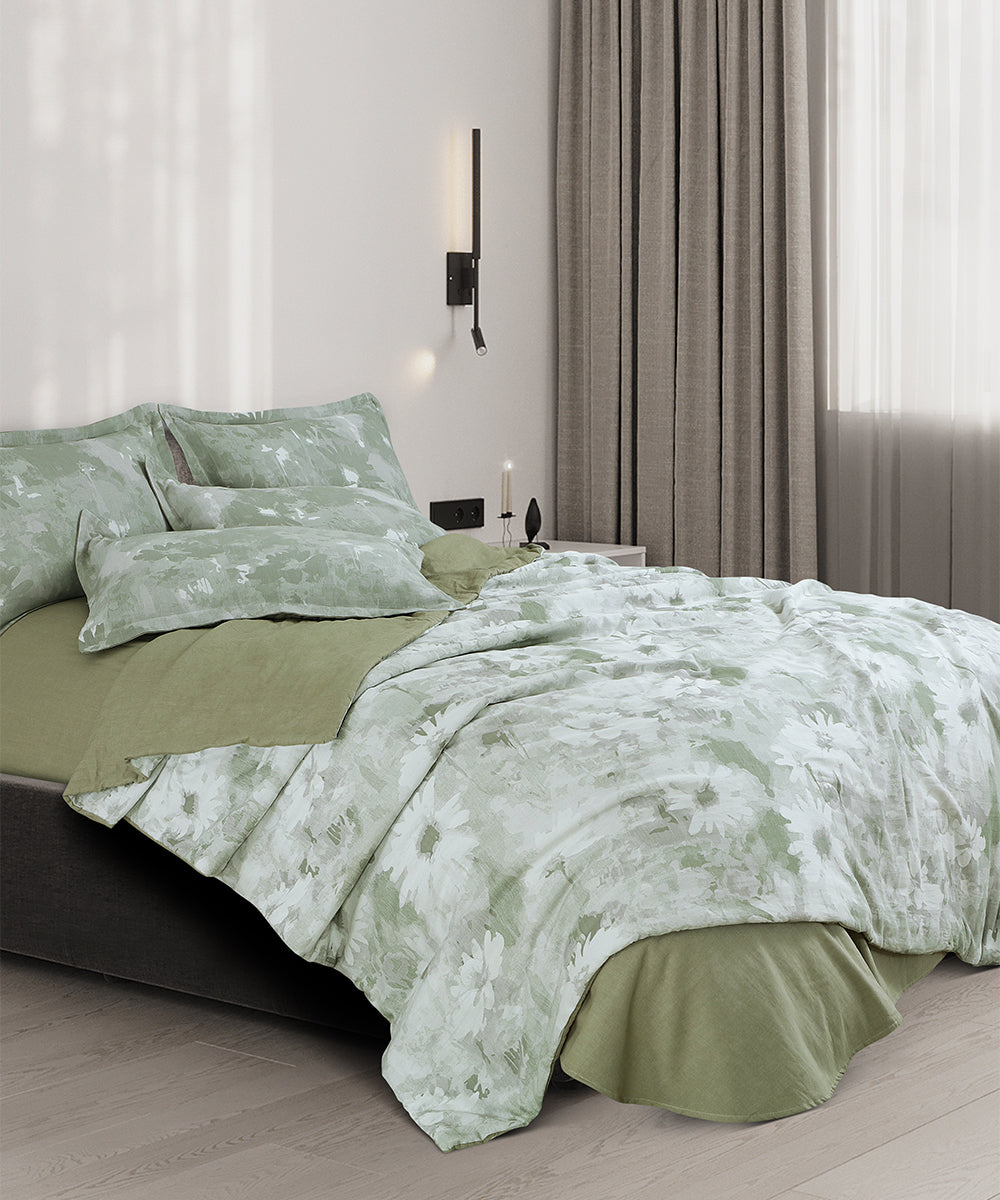 Maison Linen Bedding – Sage Bloom