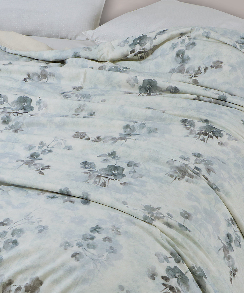 Linen Cotton Dohar – Misty Bloom