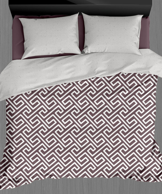 Vintage Reversible Quilt  (2 Designs in 1) – Mocha Maze