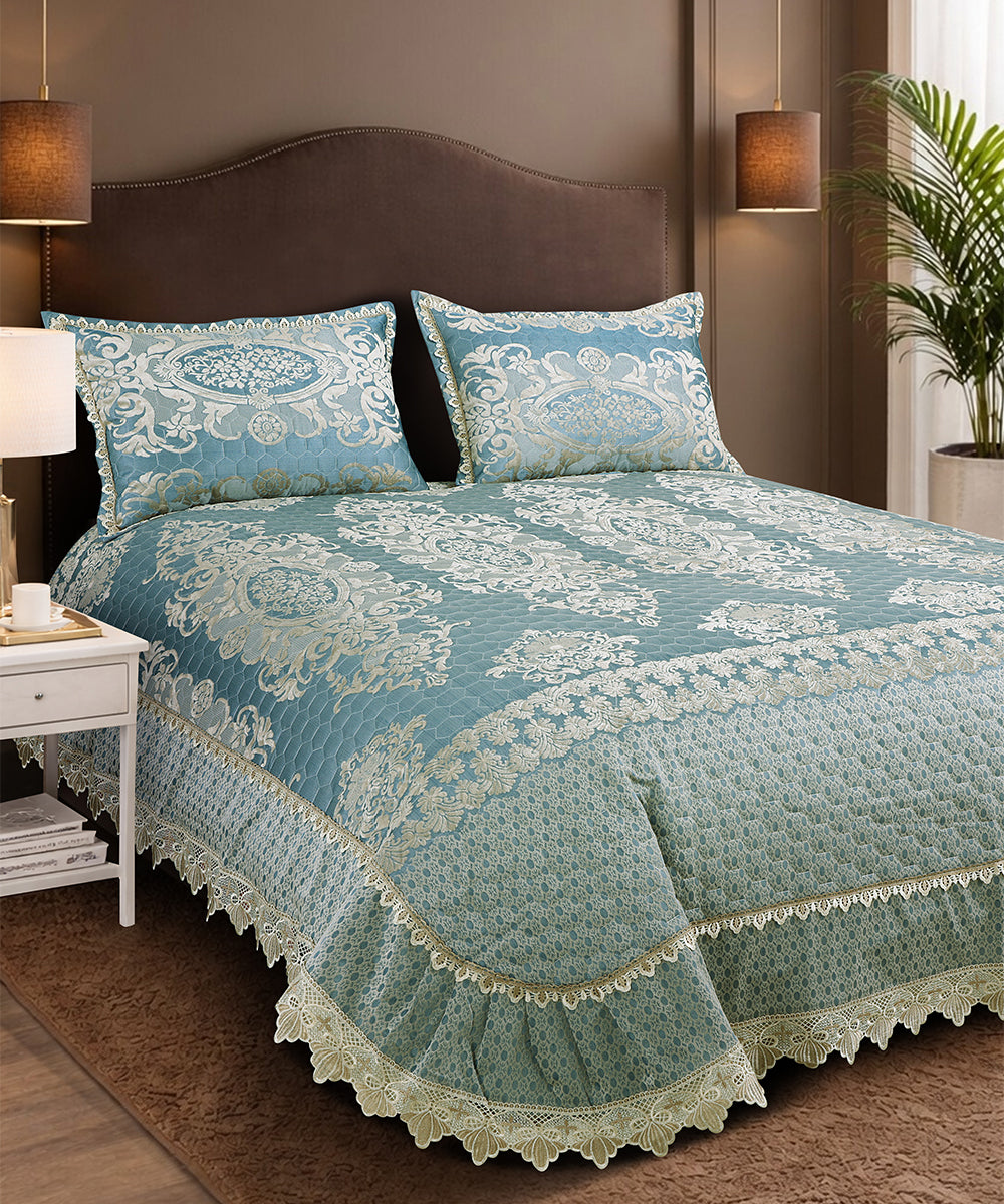 Aurelia Powder Blue Bedcover