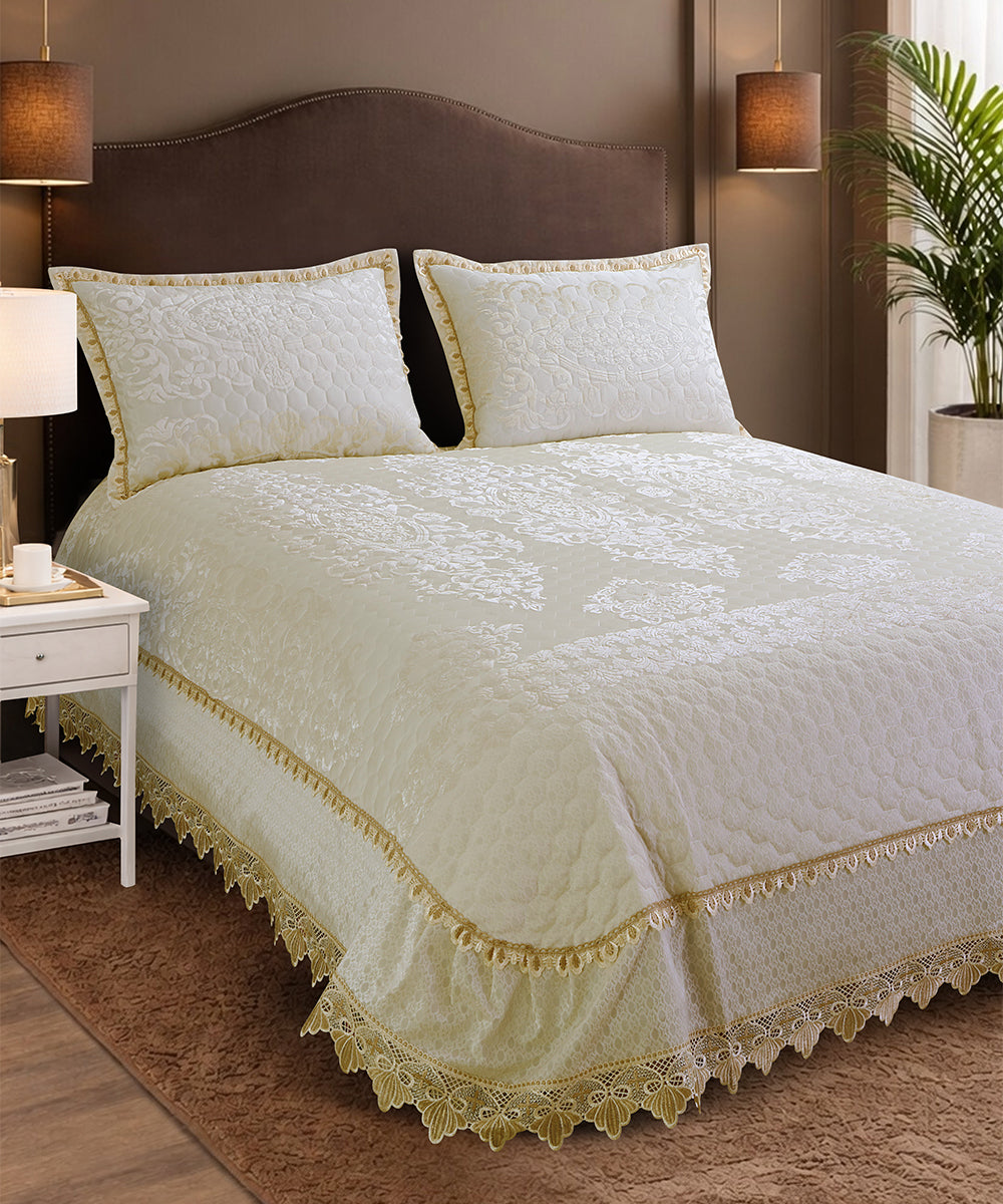 Celestia Pearl Ivory Bedcover