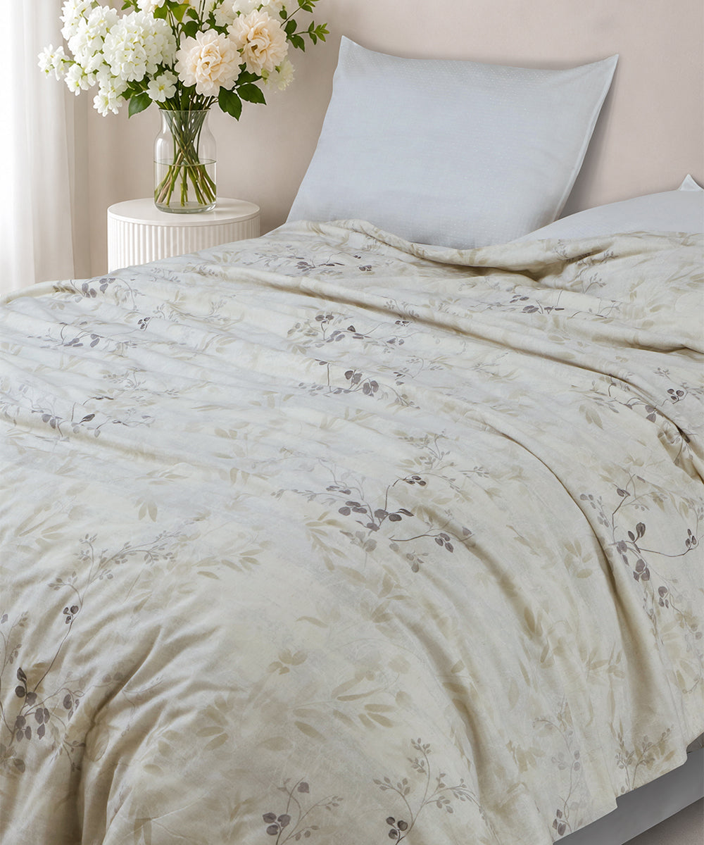 Linen Cotton Dohar – Olive Whisper