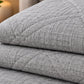 Slate Diamond Trellis Linen Cotton Dohar