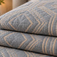 Slate Interlocking Ogee Linen Cotton Dohar