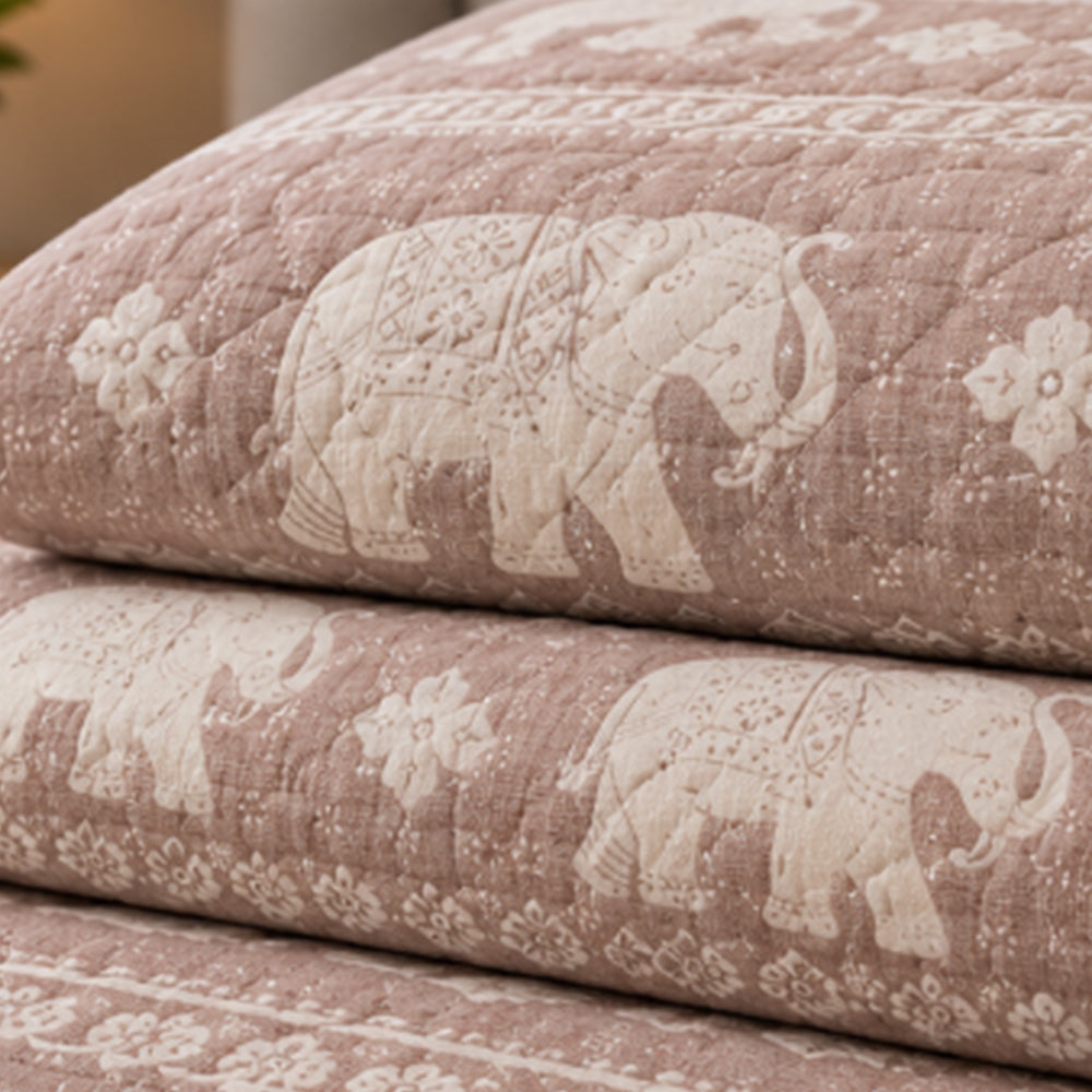 Blush Royal Tusker Linen Cotton Dohar