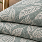 Sage Botanical Leaf Linen Cotton Dohar