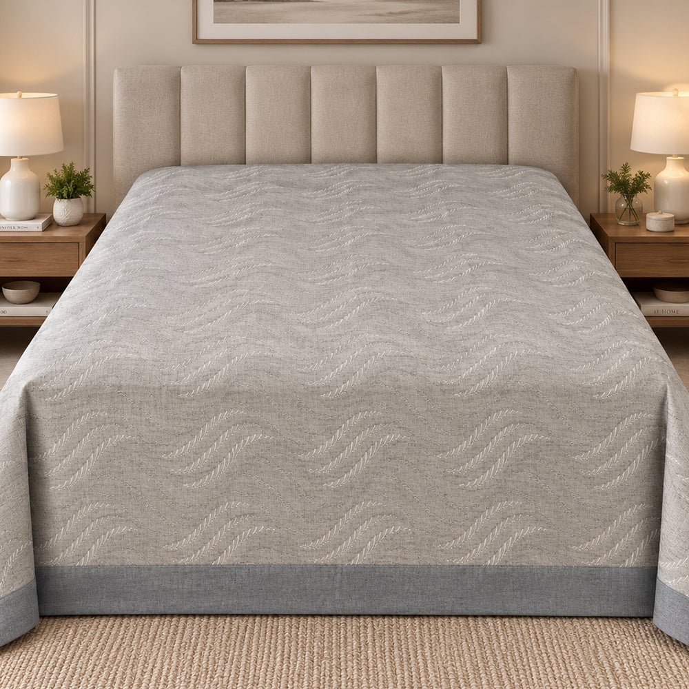 Slate Ripple Linen Cotton Dohar