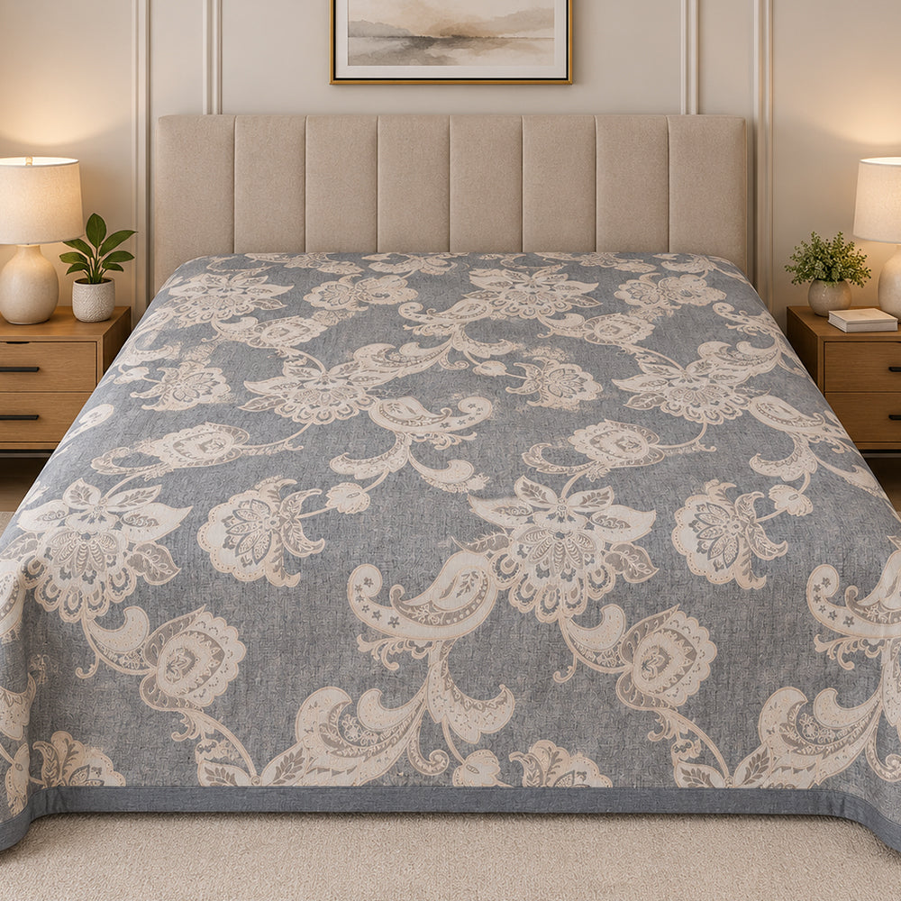 Heritage Teardrop Blue Cotton Linen Dohar