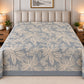 Slate Palm Frond Linen Cotton Dohar