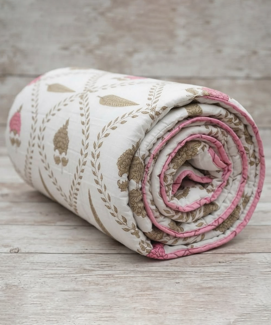 Saffron Dohar – Blush Botanica | Reversible All-Weather Dohar