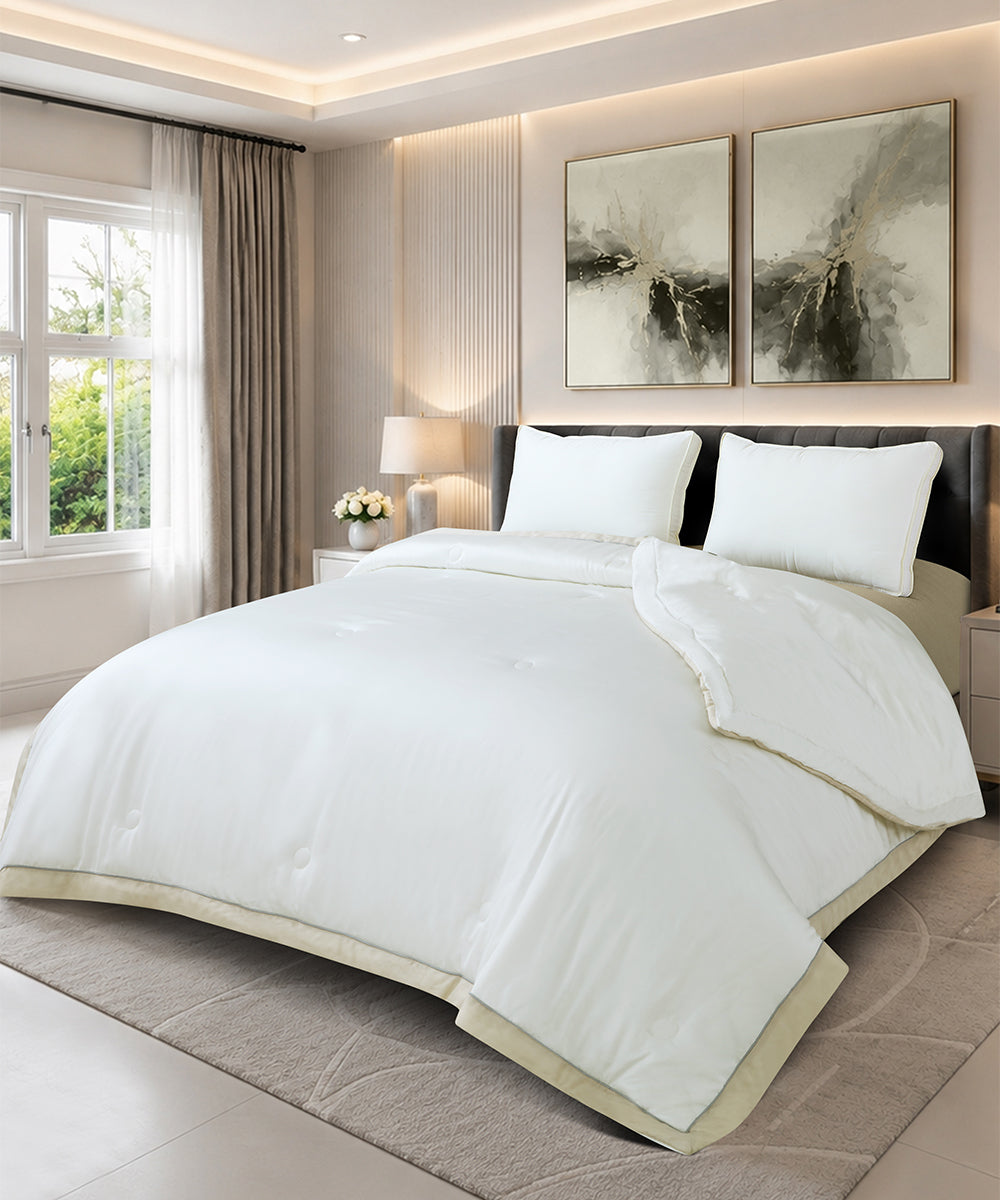 Crochet Tencel Quilt – Ivory Cloud