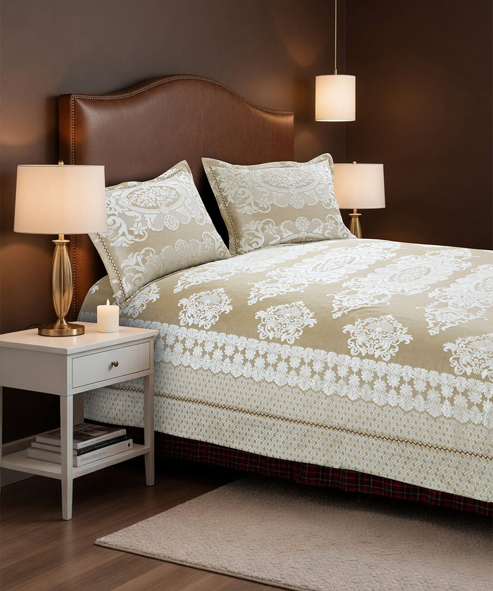 Aurelia Champagne Ivory Bedcover