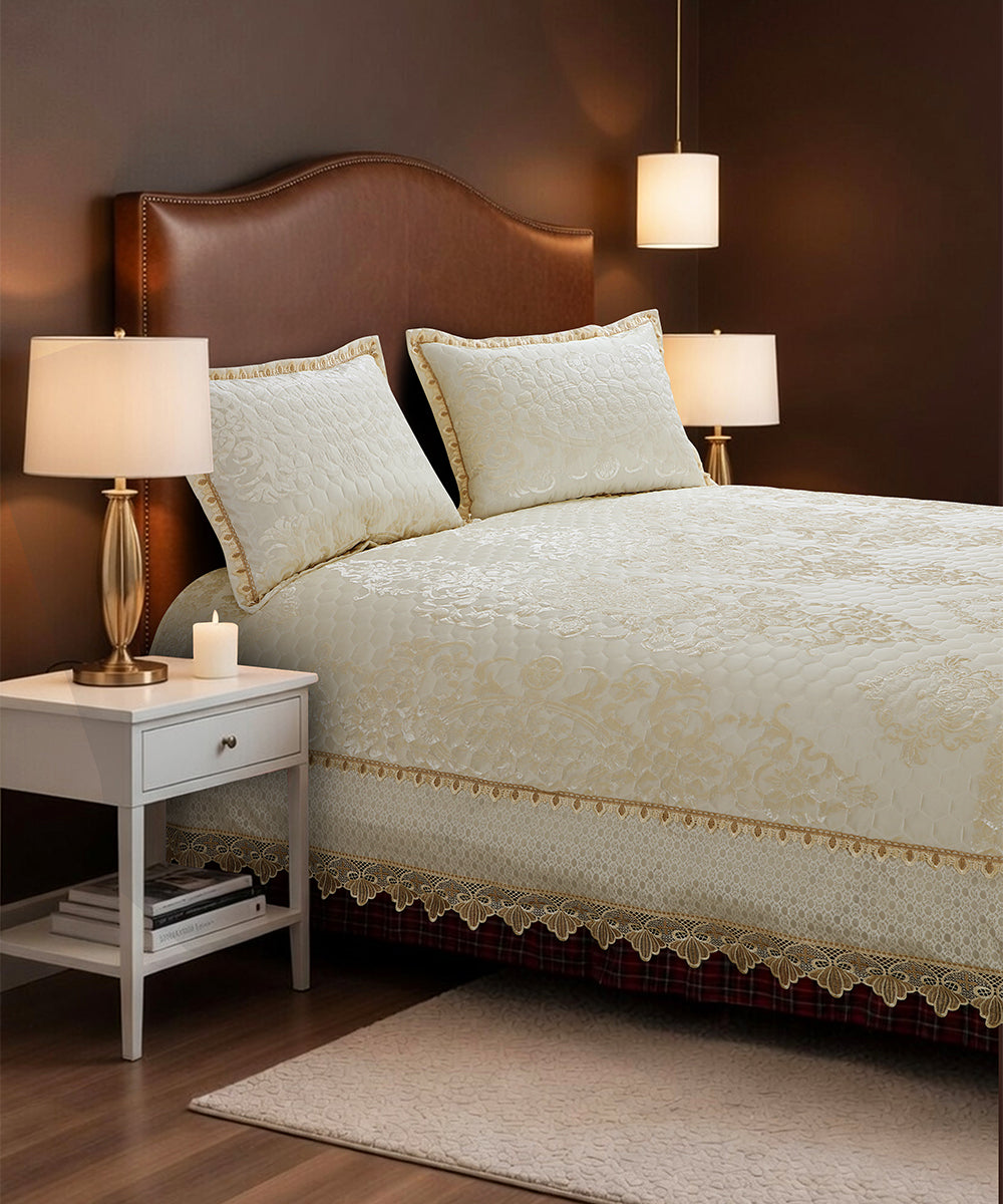 Celestia Pearl Ivory Bedcover