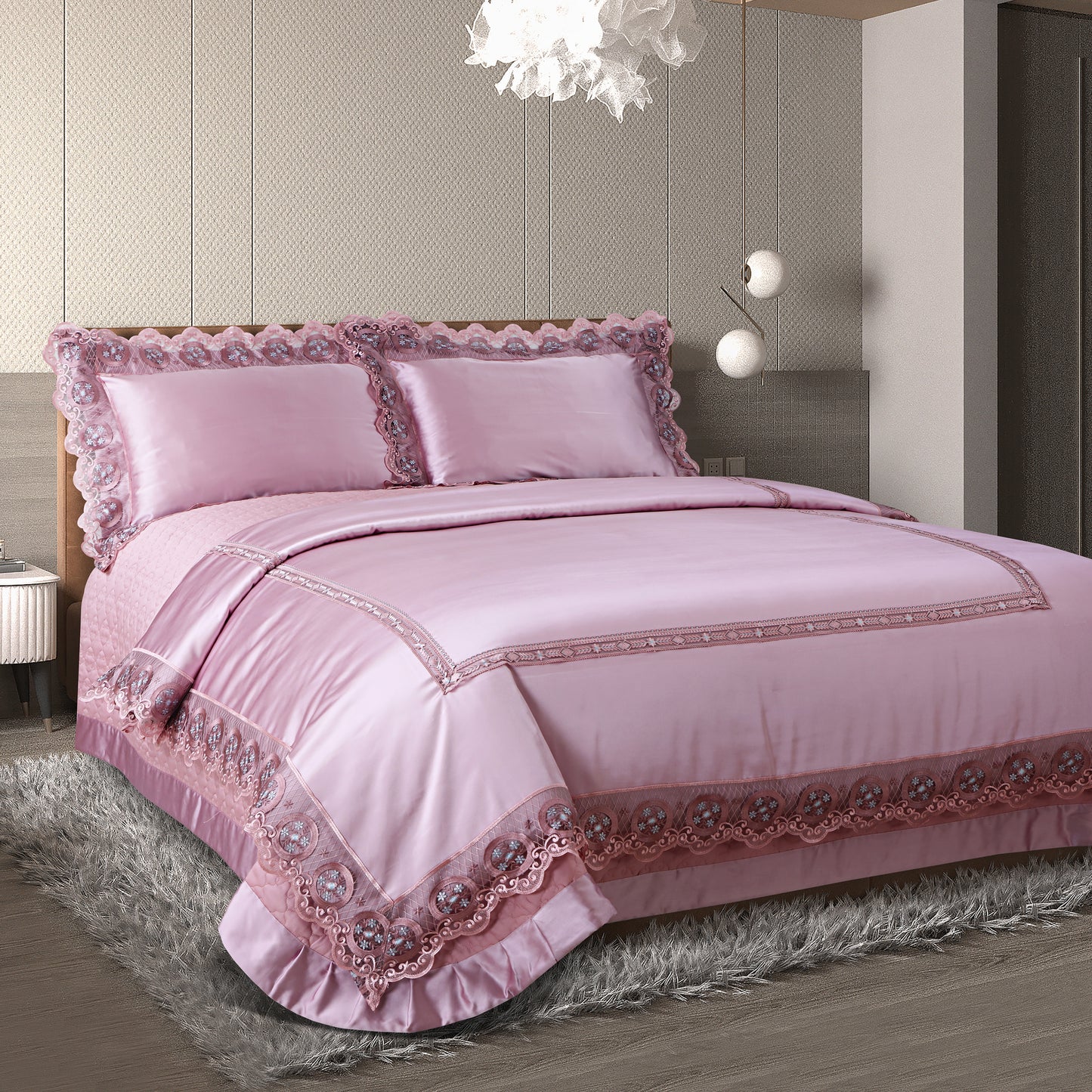 The Lase Trousseau Bedding Set - Pink