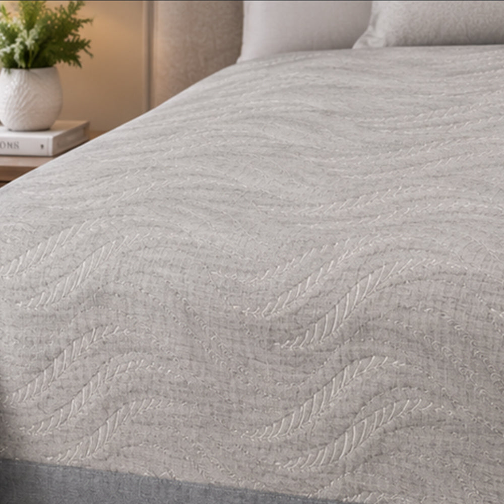 Slate Ripple Linen Cotton Dohar