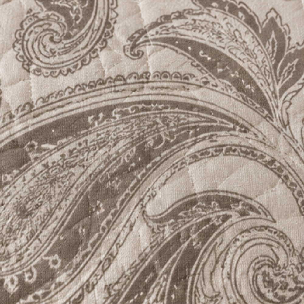 Oatmeal Filigree Scroll Linen Cotton Dohar