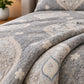 Slate Ogee Medallion Linen Cotton Dohar
