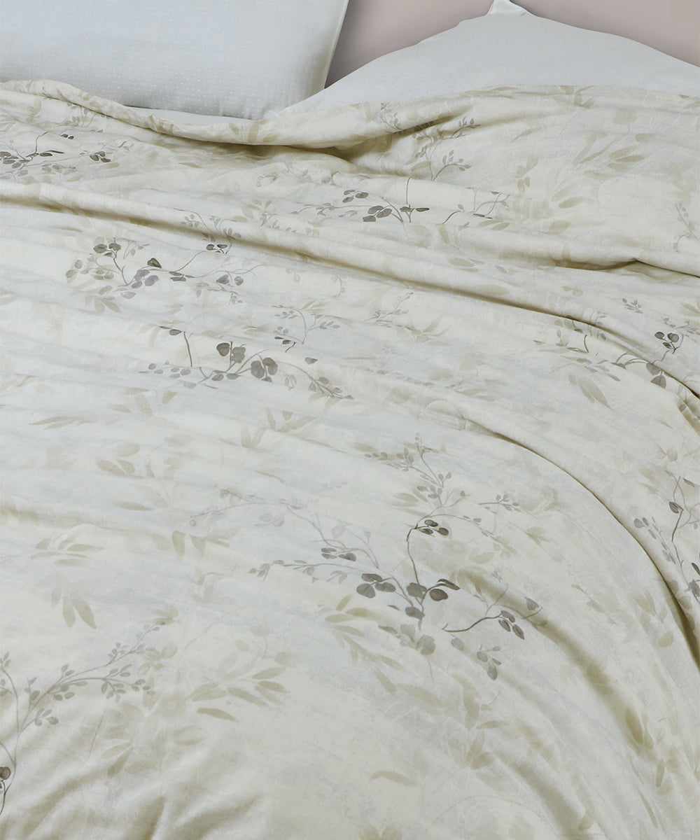 Linen Cotton Dohar – Olive Whisper