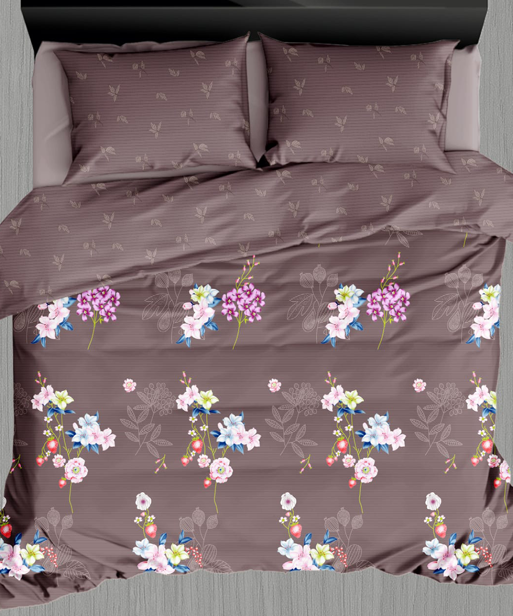 Vintage Reversible Quilt (2 Designs in 1) – Mocha Garden