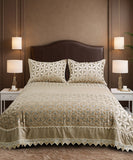 Aurelia Antique Gold Beige Bedcover