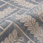 Slate Fern Lattice Linen Cotton Dohar