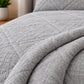 Slate Diamond Trellis Linen Cotton Dohar