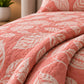 Blush Botanical Leaf Linen Cotton Dohar
