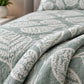 Sage Botanical Leaf Linen Cotton Dohar