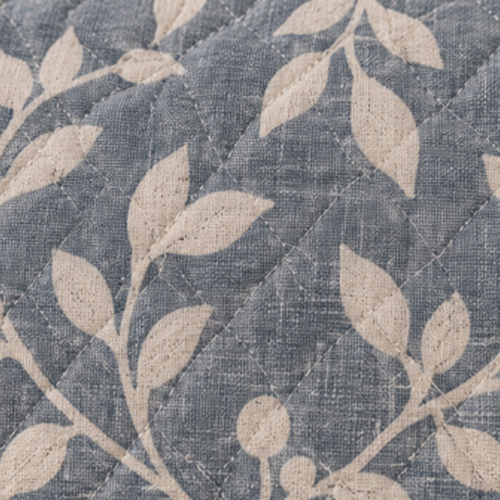Slate Willow Vine Linen Cotton Dohar