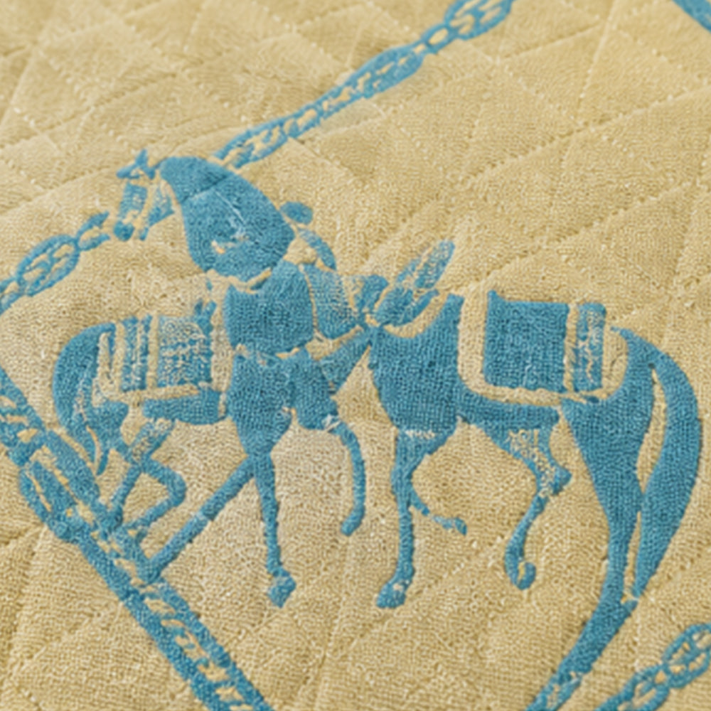 Equestrian Lattice Buttercup Linen Cotton Dohar