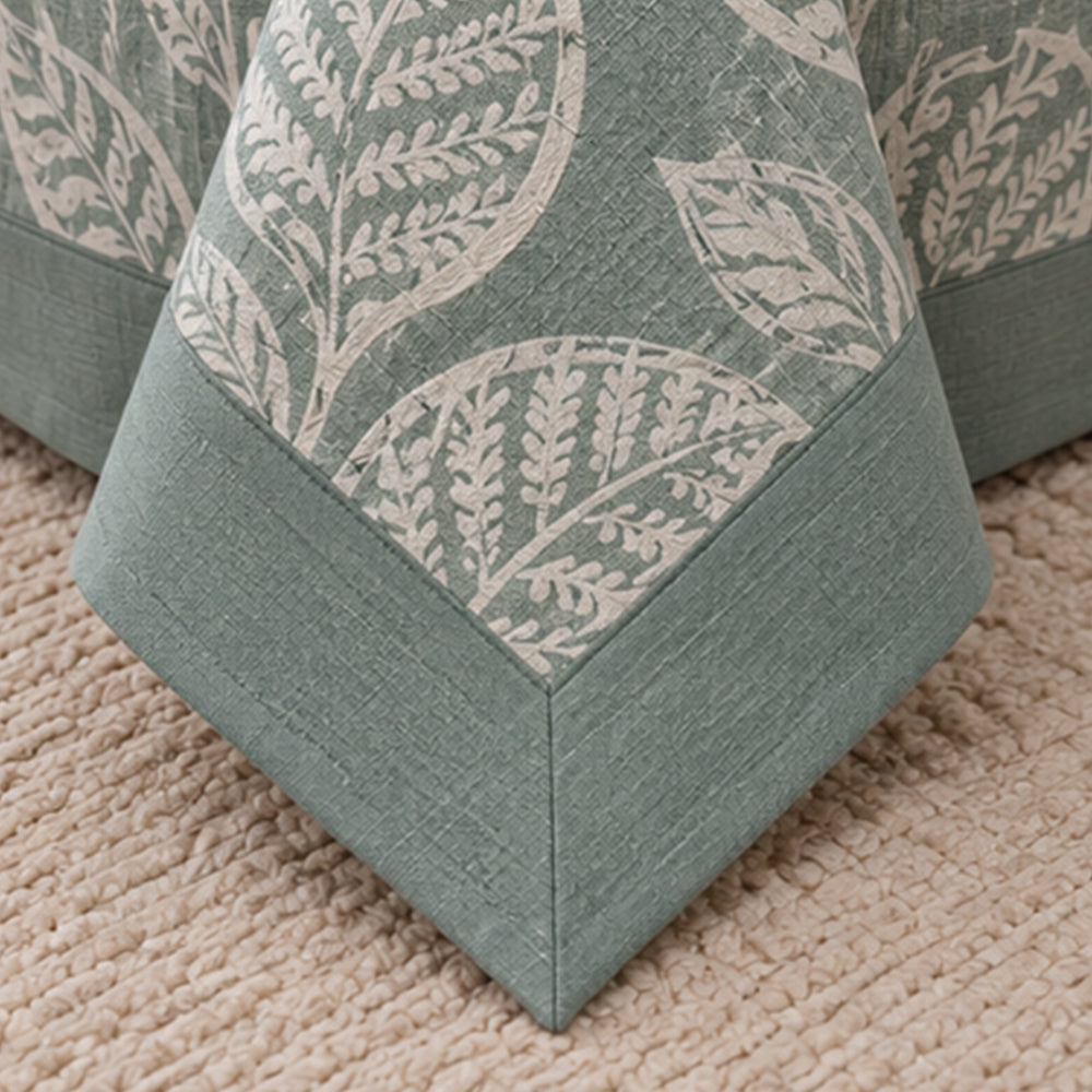 Sage Botanical Leaf Linen Cotton Dohar