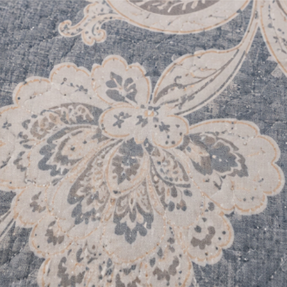 Heritage Teardrop Blue Cotton Linen Dohar