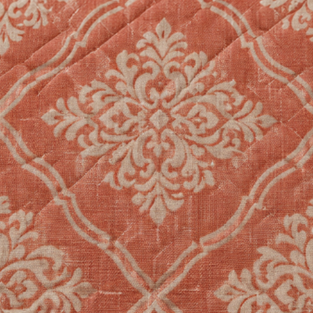Blush Ogee Medallion Linen Cotton Dohar